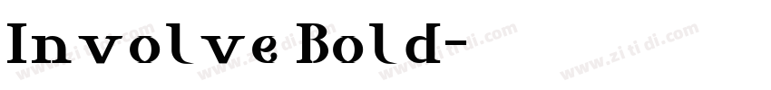 Involve Bold字体转换